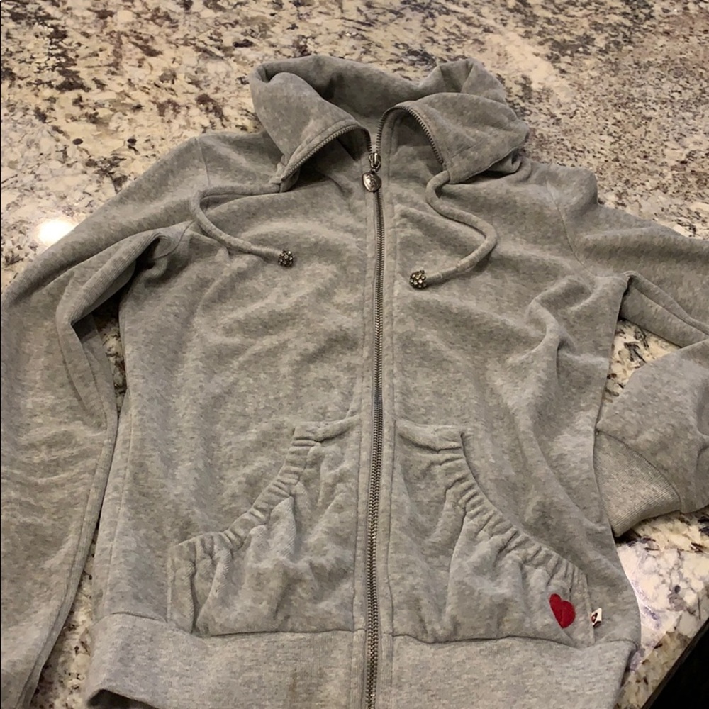Luxurious Twisted Heart Crushed Velvet hoodie.